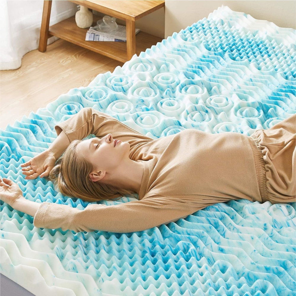 NovaNest Cooling Egg Crate Mattress Topper