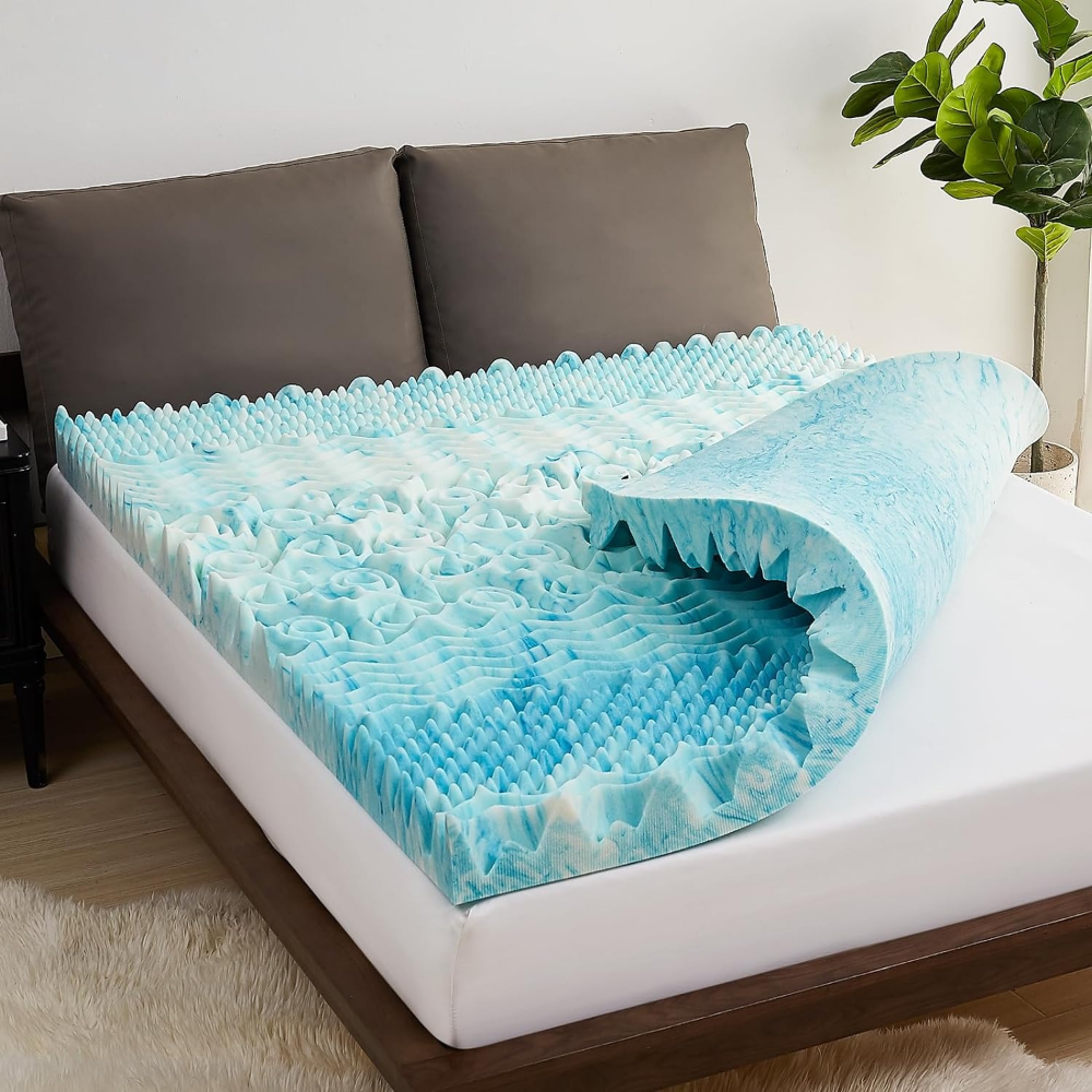 NovaNest Cooling Egg Crate Mattress Topper