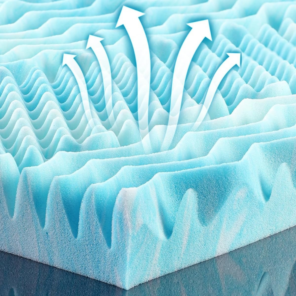NovaNest Cooling Egg Crate Mattress Topper