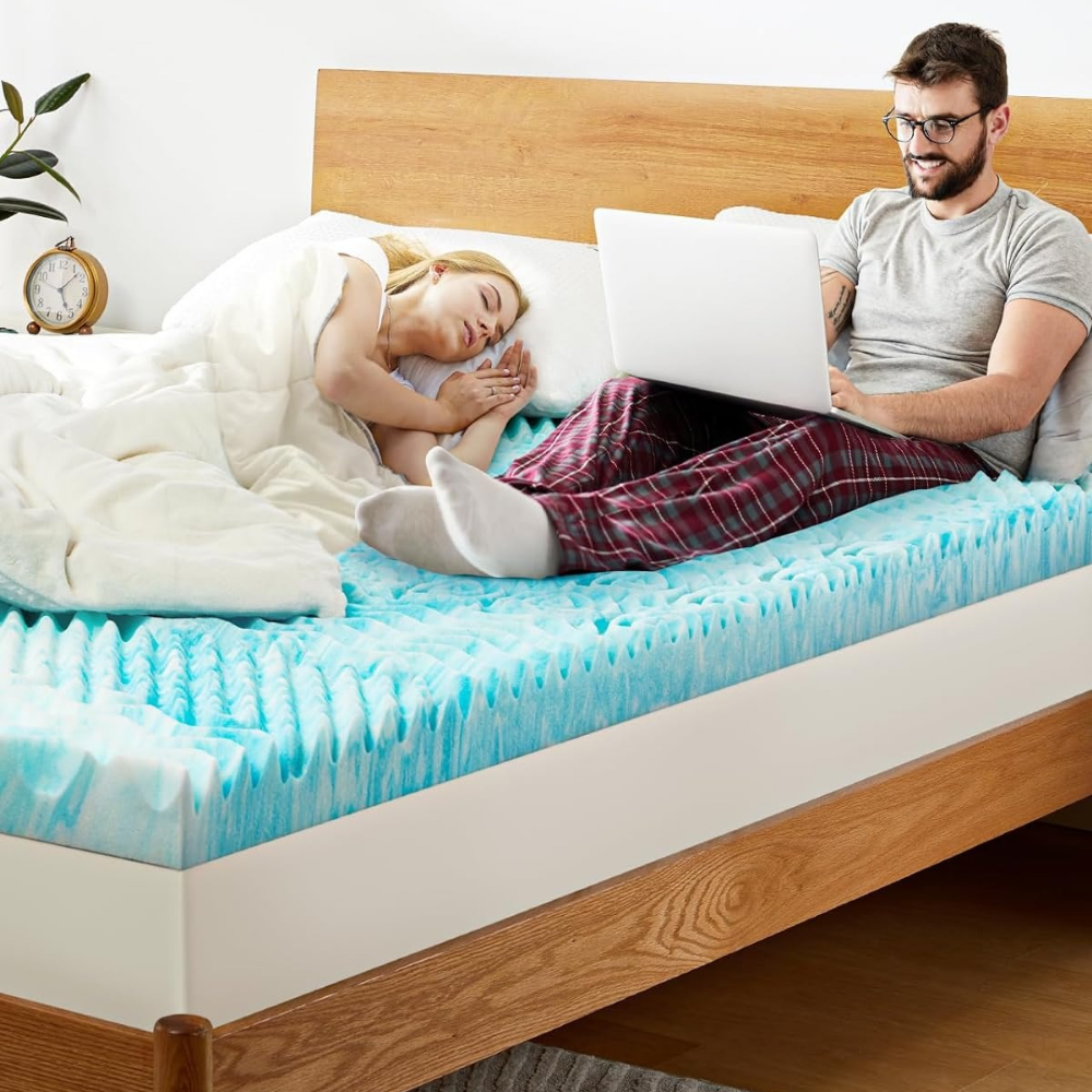 NovaNest Cooling Egg Crate Mattress Topper